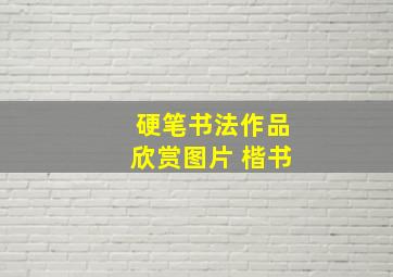 硬笔书法作品欣赏图片 楷书